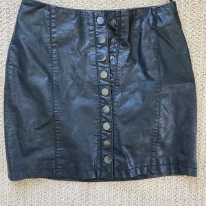 Free people leather skirt